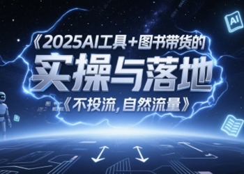 2025AI工具+图书带货的实操与落地，图文起号带货全攻略，不投流，自然流量